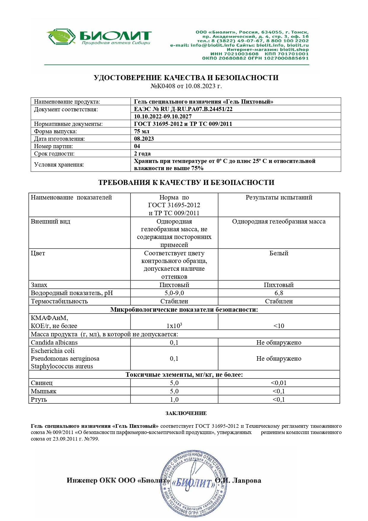 Паспорт №082023